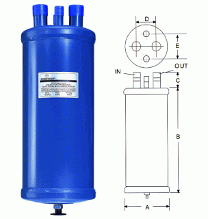 SAV Series Refrigeration Exchanging Gas-Liquid Suction Accumulators
